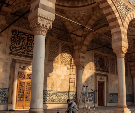ترميم مسجد في حي الربوة بالرياض: حفاظ على الأمانة المعمارية والروحانية